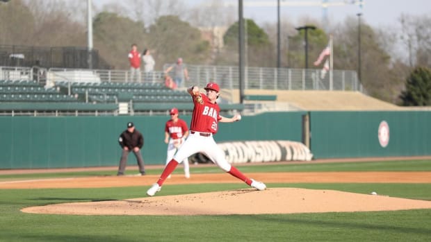 Alabama left-handed pitcher Zane Adams (20).